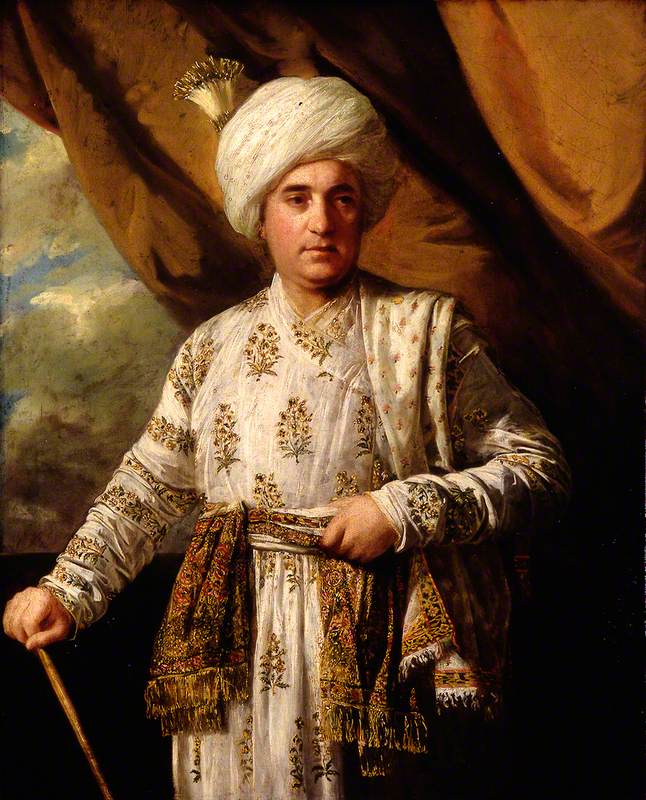 Portrait du capitaine John Foote dans sa robe moghole - Joshua Reynolds