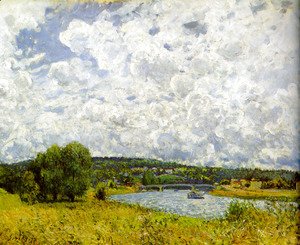 Reproduction du tableau « La Seine à Suresnes - Alfred Sisley » par Alpha Reproduction en peinture à l’huile