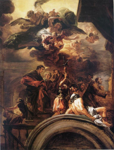 Saint-François devant le pape. - Francesco Solimena - Alpha Reproduction