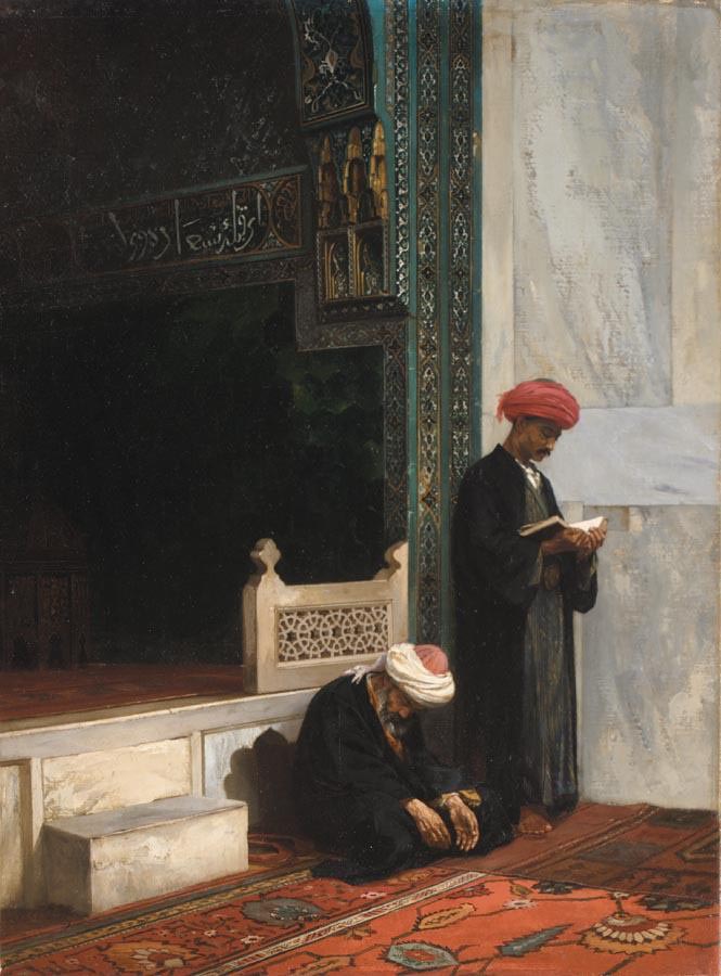 L’Heure de la prière — Stanisław Chlebowski, avant 1884, huile sur toile