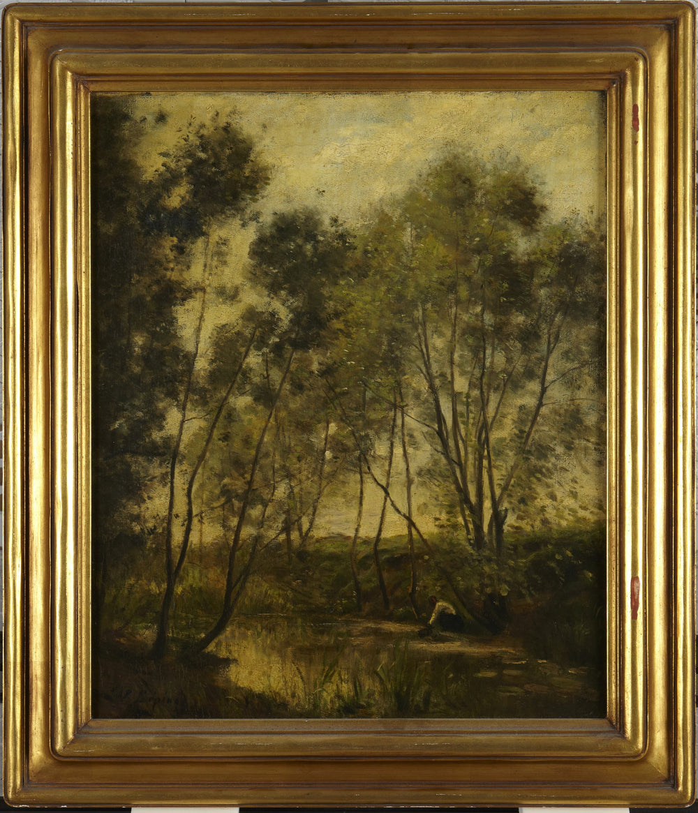Femme au bord d’un ruisseau - Stanislas Lépine - Alpha Reproduction