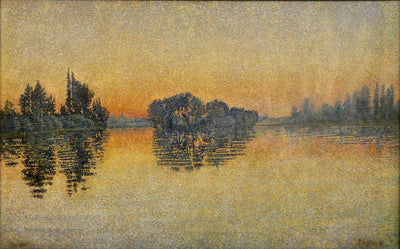 Reproduction du tableau « Coucher de soleil, Herblay, Opus 206 - Paul Signac » par Alpha Reproduction en peinture à l’huile