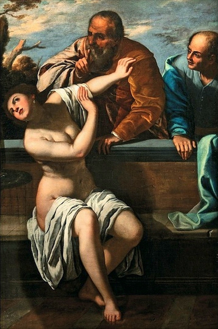 Suzanne et les Vieillards, atelier d’Artemisia Gentileschi, 1650, Museo Civico di Bassano del Grappa