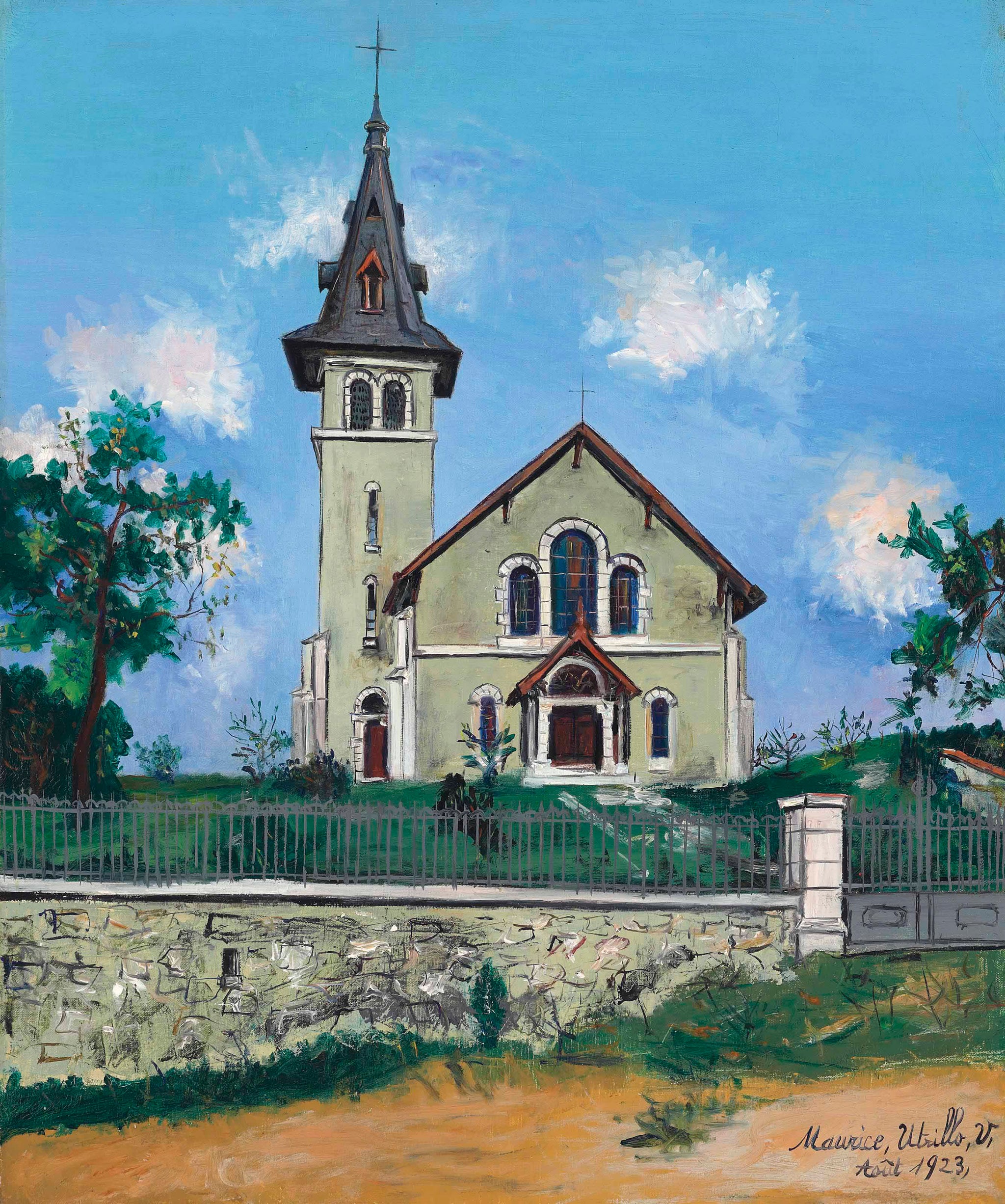 Temple protestant à Baigts - Maurice Utrillo