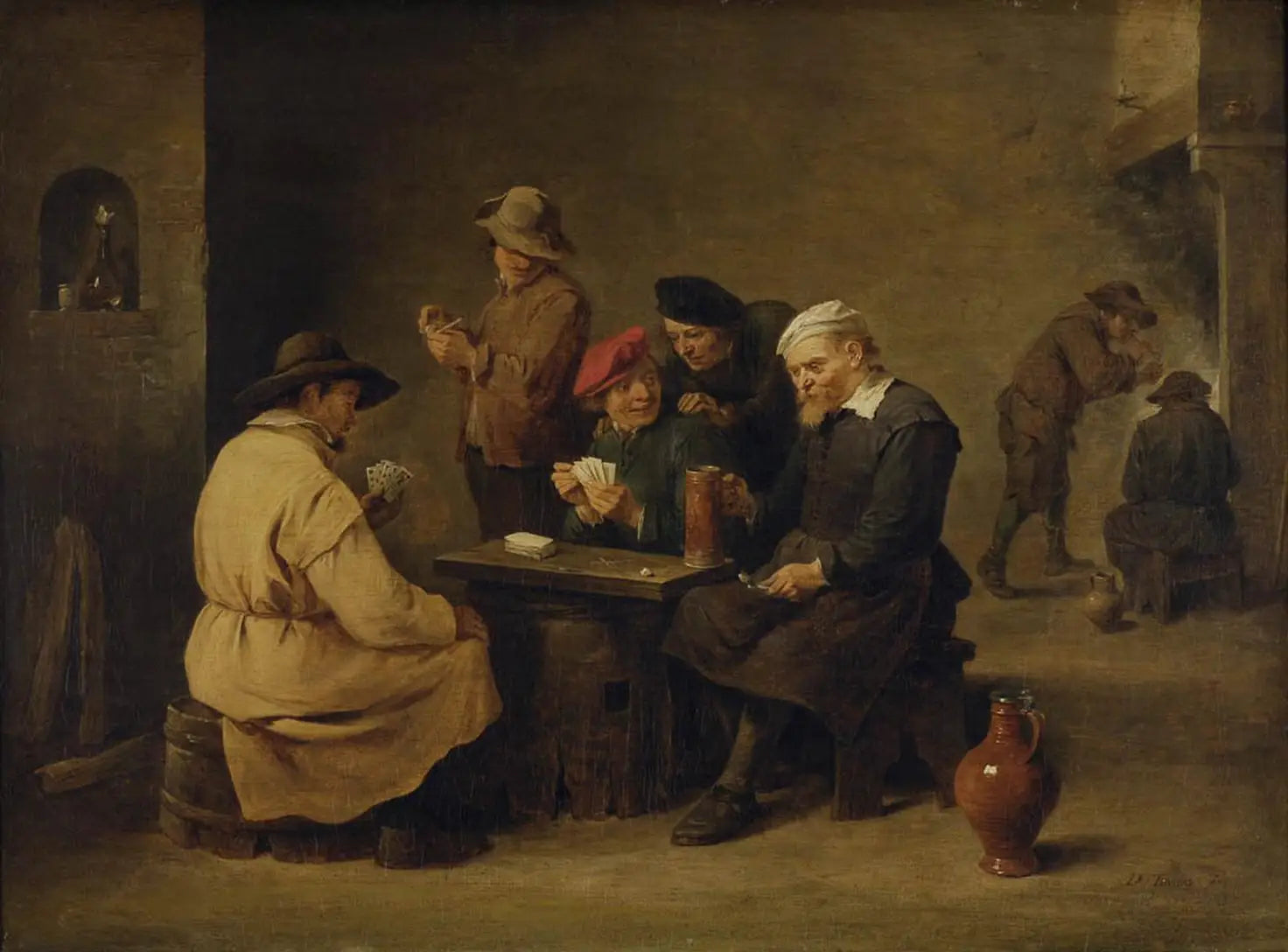La partie de cartes - David Teniers le Jeune - Alpha Reproduction