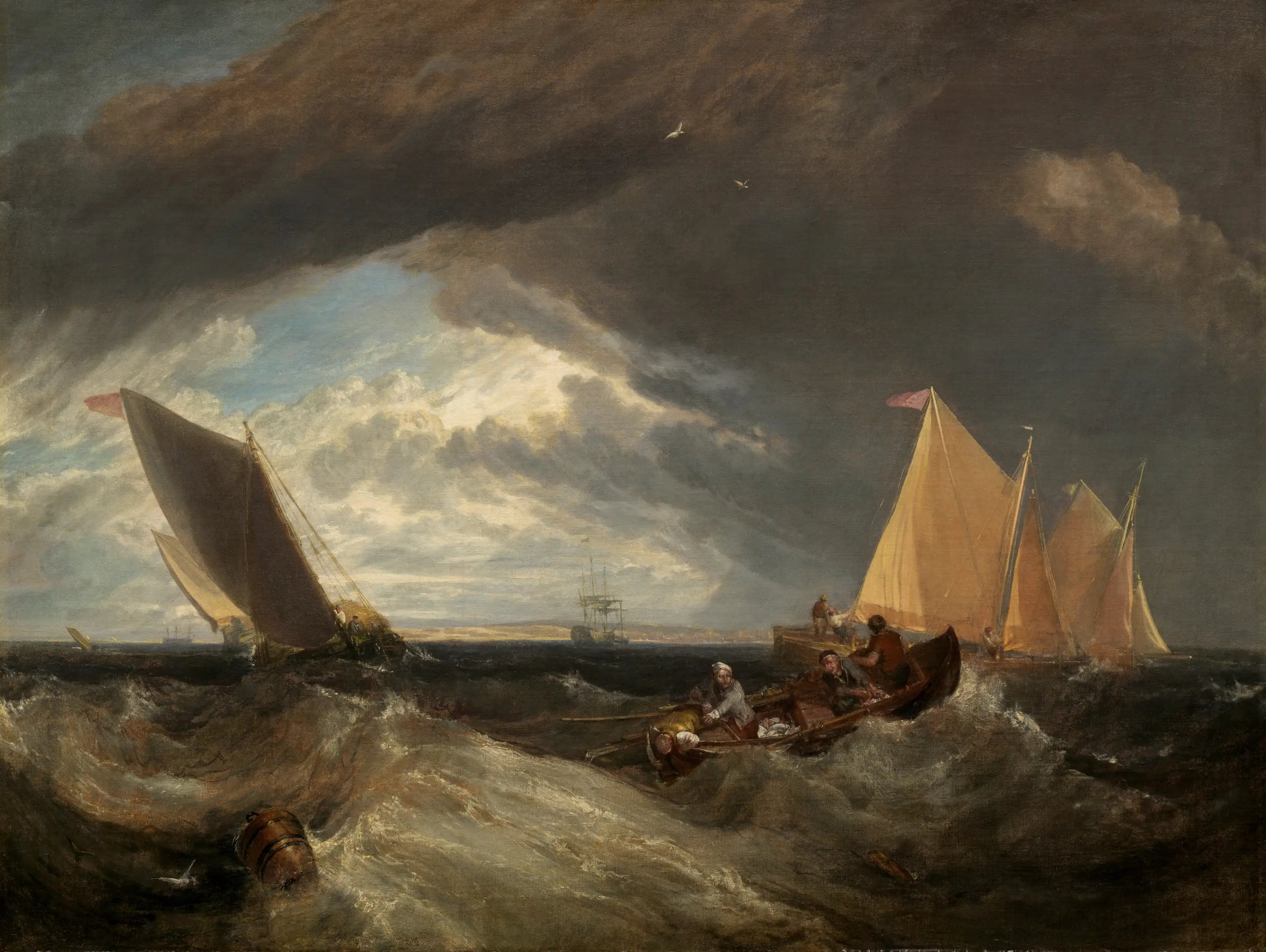 Reproduction du tableau « The Junction of the Thames and the Medway - J. M. W. Turner » par Alpha Reproduction en peinture à l’huile
