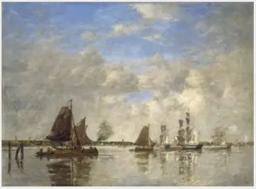 Reproduction du tableau « La Meuse à Dordrecht - Eugène Boudin » par Alpha Reproduction en peinture à l’huile