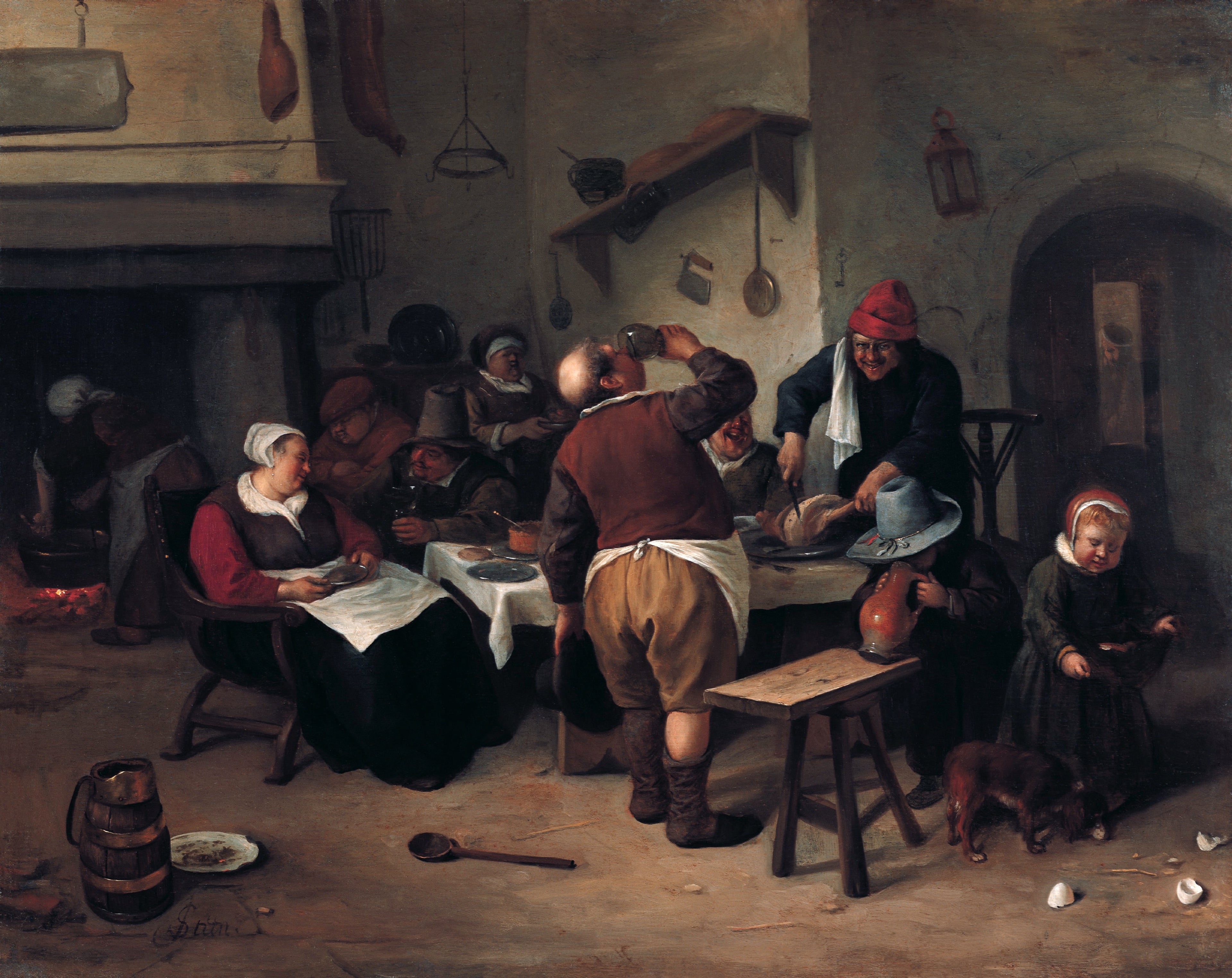 La cuisine grasse - Jan Steen