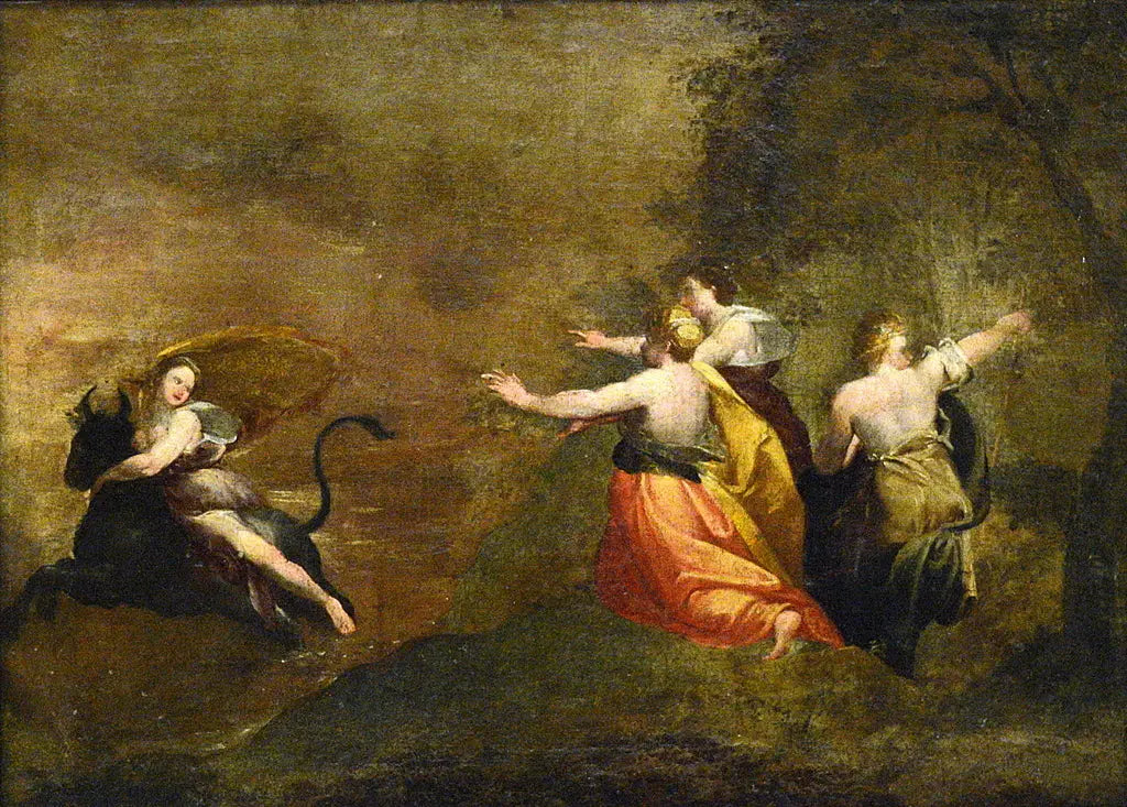 Reproduction du tableau « L'Enlèvement d'Europe - Francisco de Goya » par Alpha Reproduction en peinture à l’huile