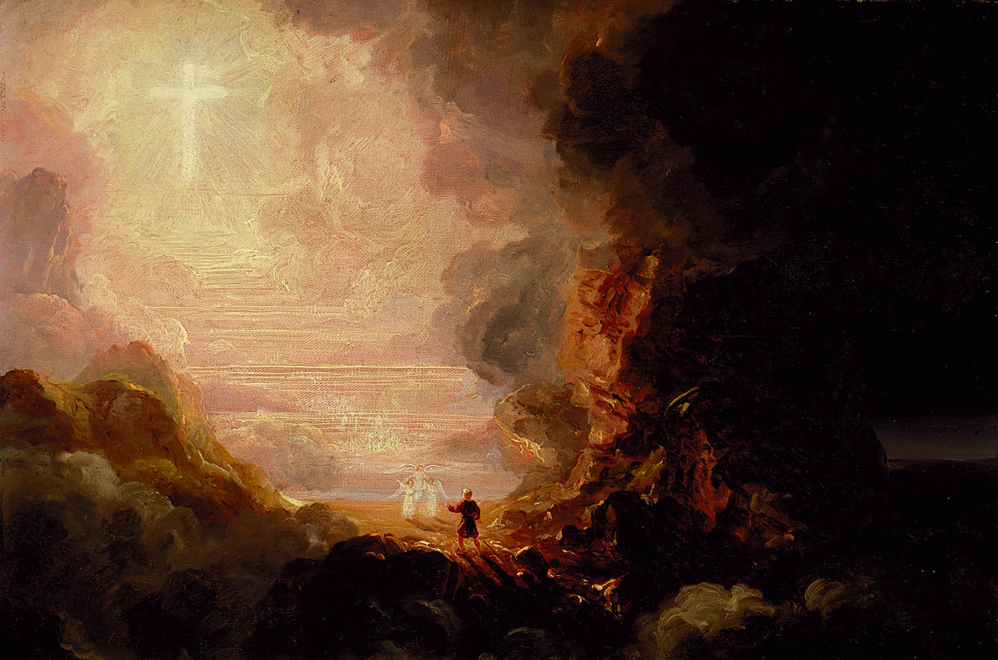La Croix et le Monde : le pèlerin de la Croix à la fin de son voyage - Thomas Cole
