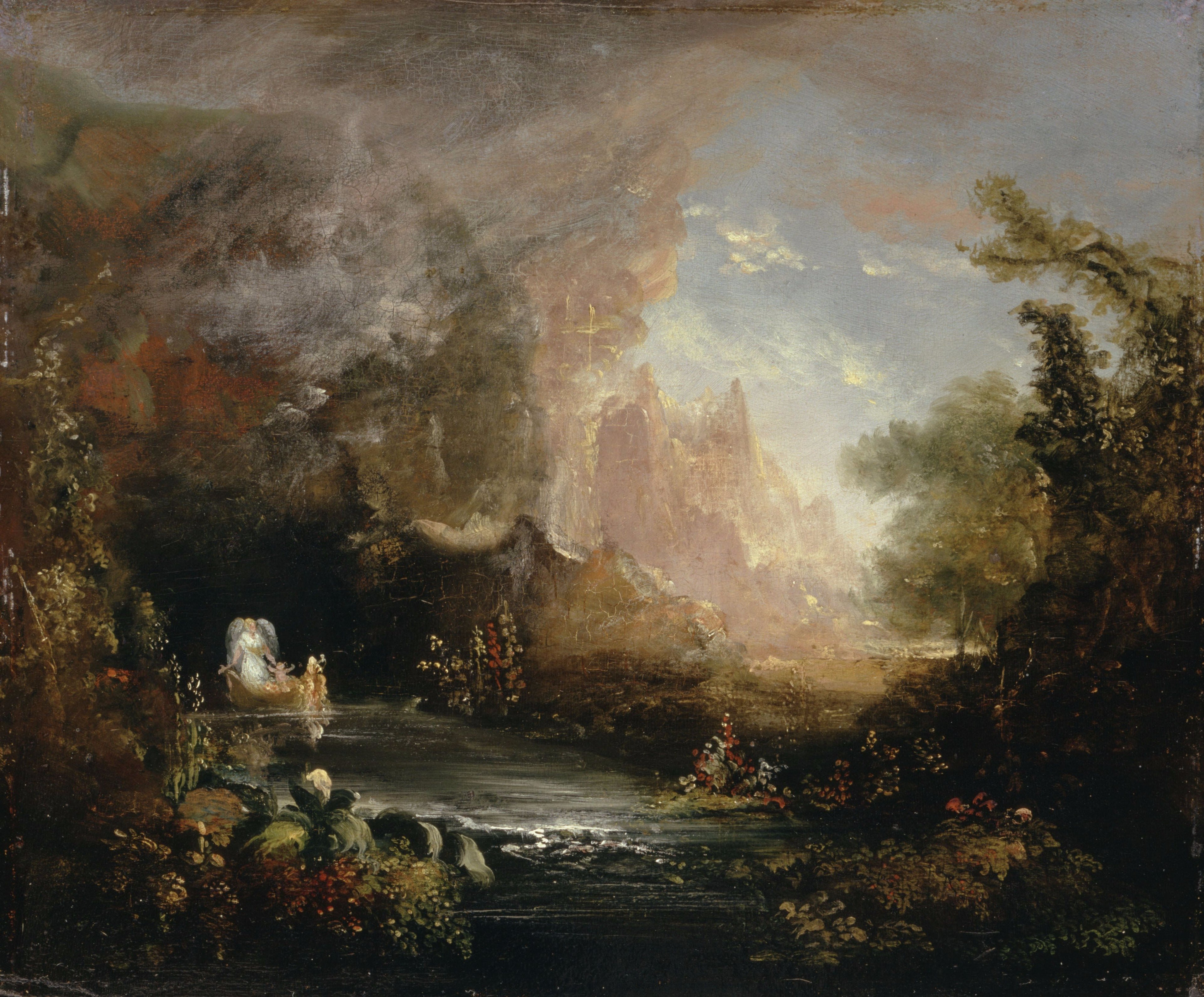 Le voyage de la vie : l'enfance (étude) - Thomas Cole