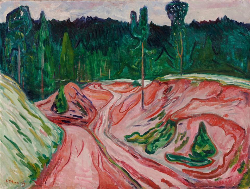 Reproduction du tableau « Forêt de Thuringe - Edvard Munch » par Alpha Reproduction en peinture à l’huile