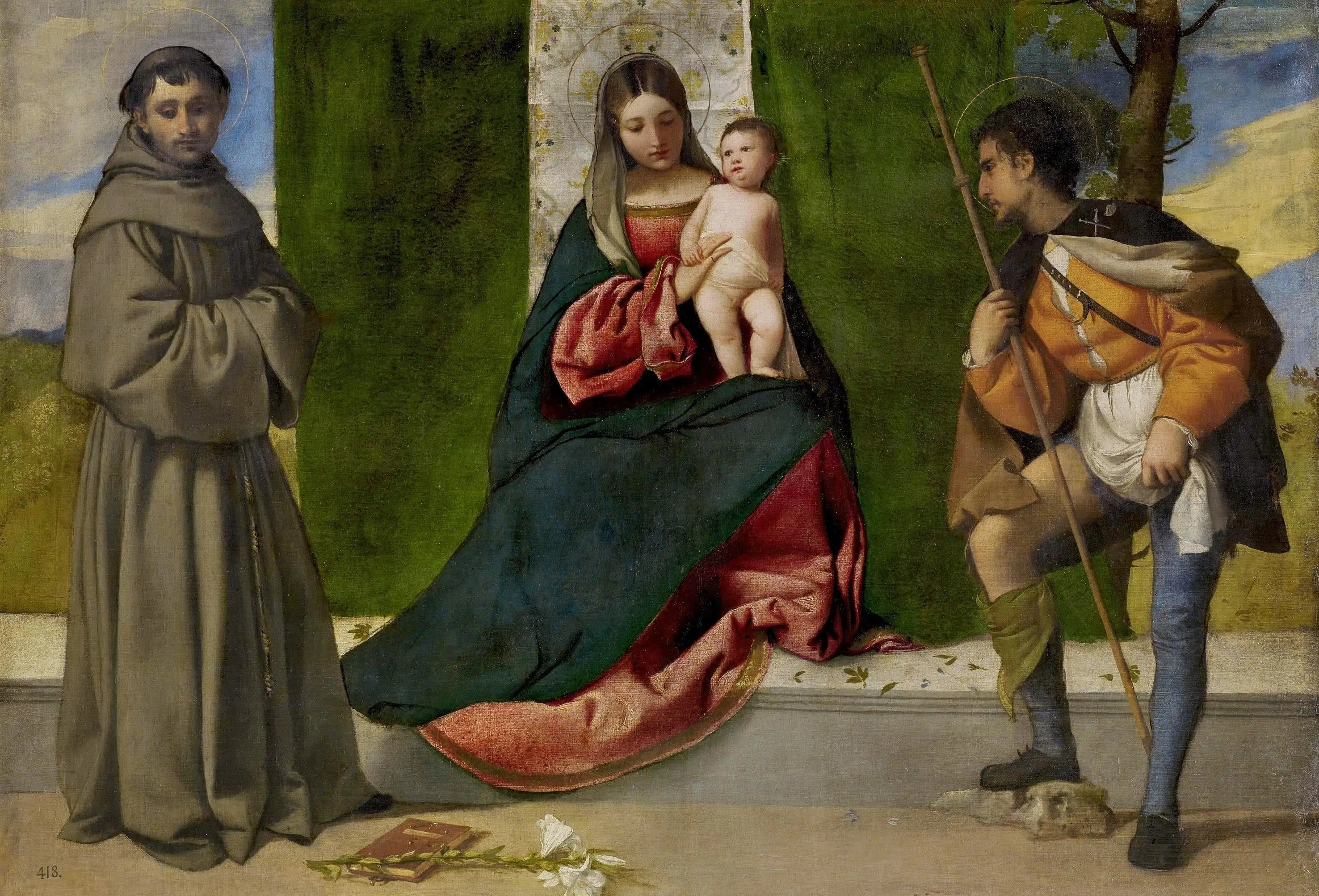 La Vierge à l’Enfant entre saint Antoine de Padoue et saint Roch - Titian - Alpha Reproduction