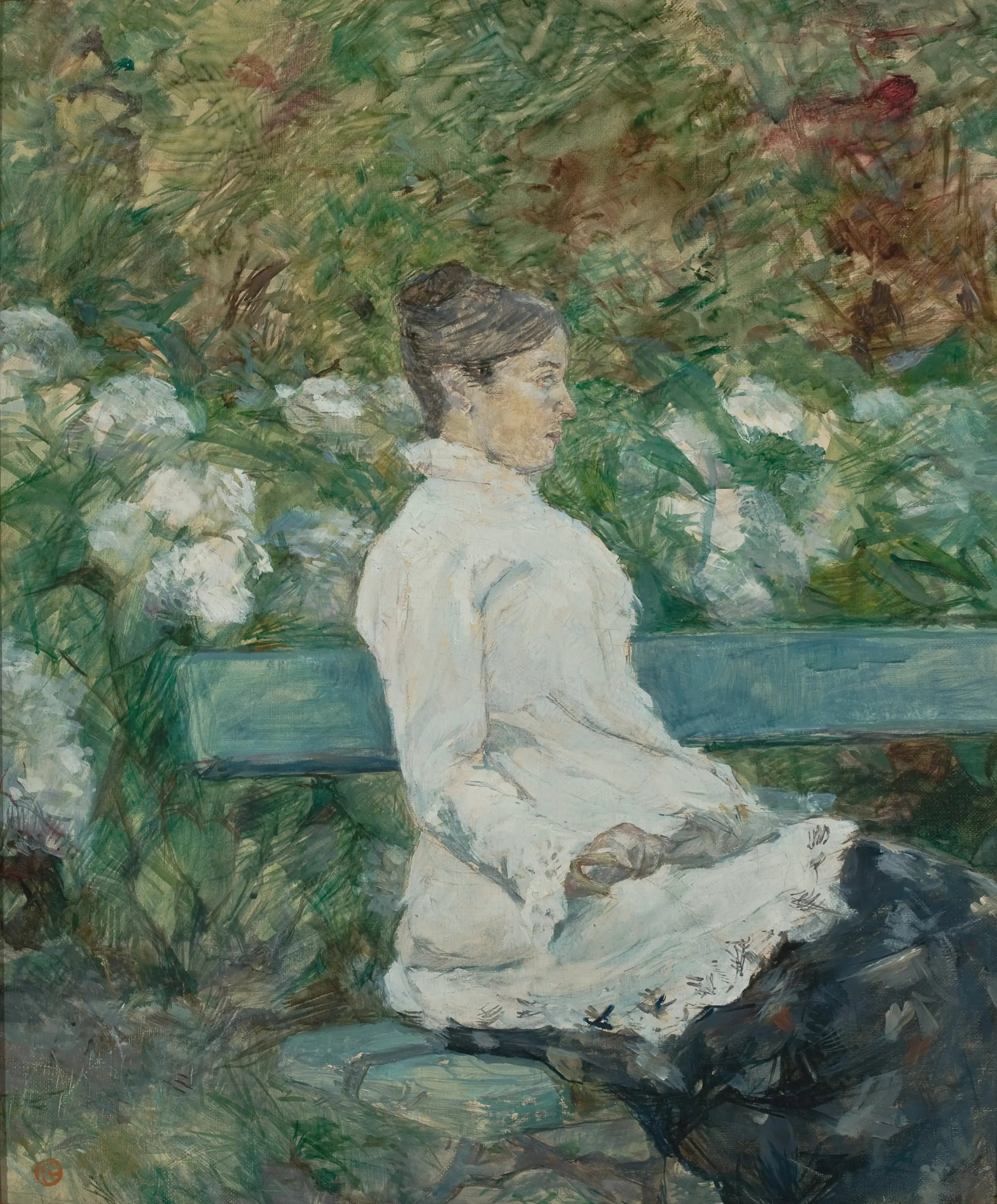 Reproduction du tableau « Madame la Comtesse Adèle de Toulouse-Lautrec au Jardin de Malromé - Henri de Toulouse-Lautrec » par Alpha Reproduction en peinture à l’huile