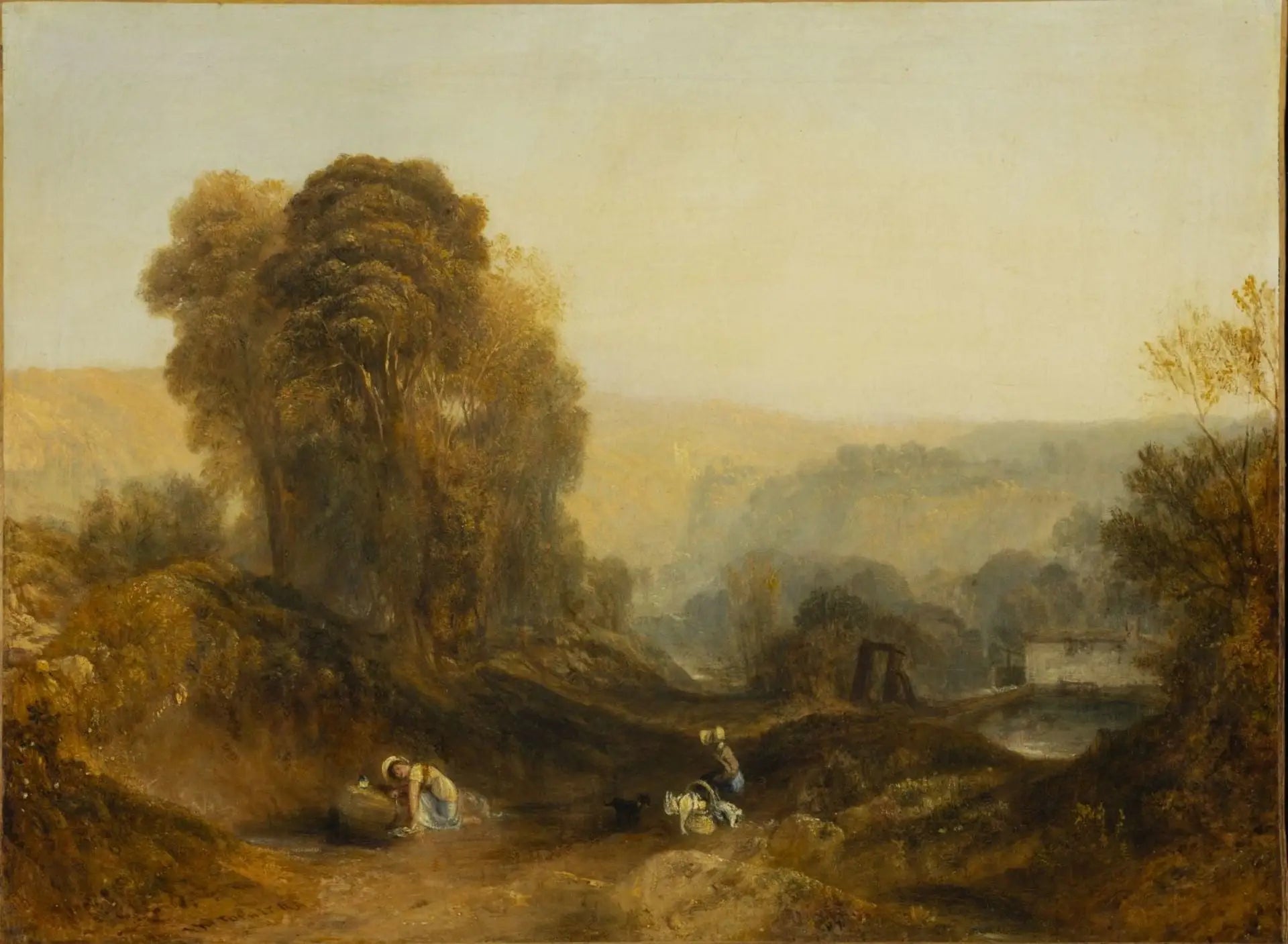 Reproduction du tableau « Scène dans le Derbyshire - J. M. W. Turner » par Alpha Reproduction en peinture à l’huile