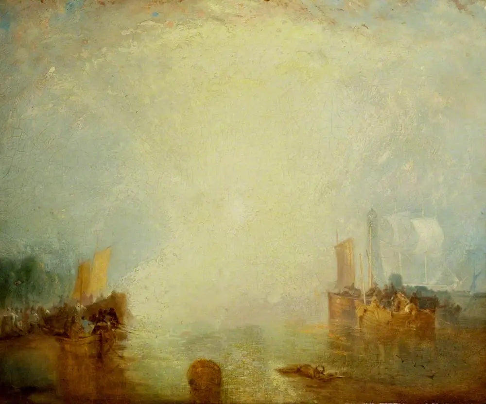 Reproduction du tableau « Emigrants Embarking at Margate - J. M. W. Turner » par Alpha Reproduction en peinture à l’huile