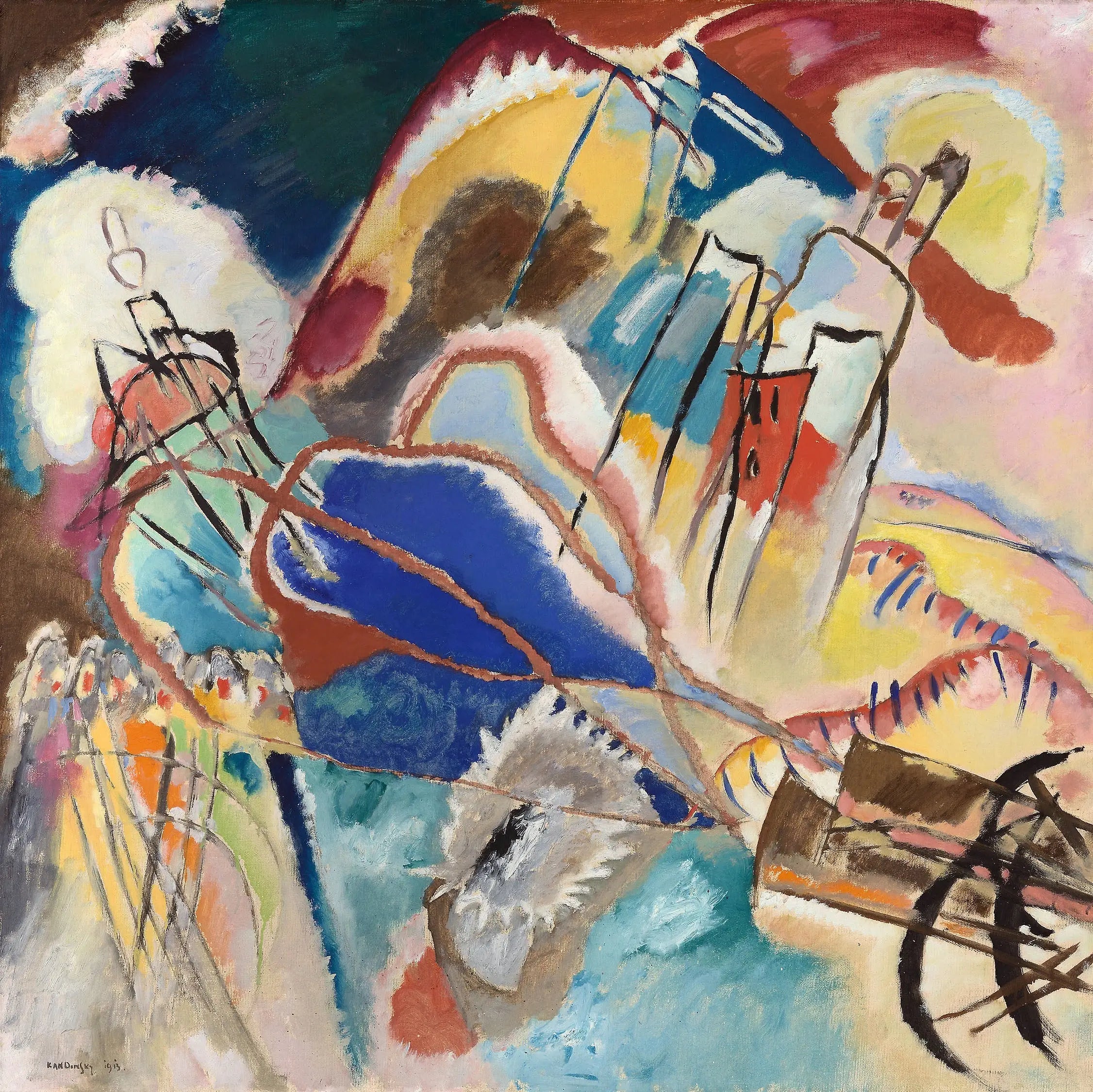 Reproduction du tableau « Improvisation n° 30 (Canons) - Vassily Kandinsky » par Alpha Reproduction en peinture à l’huile