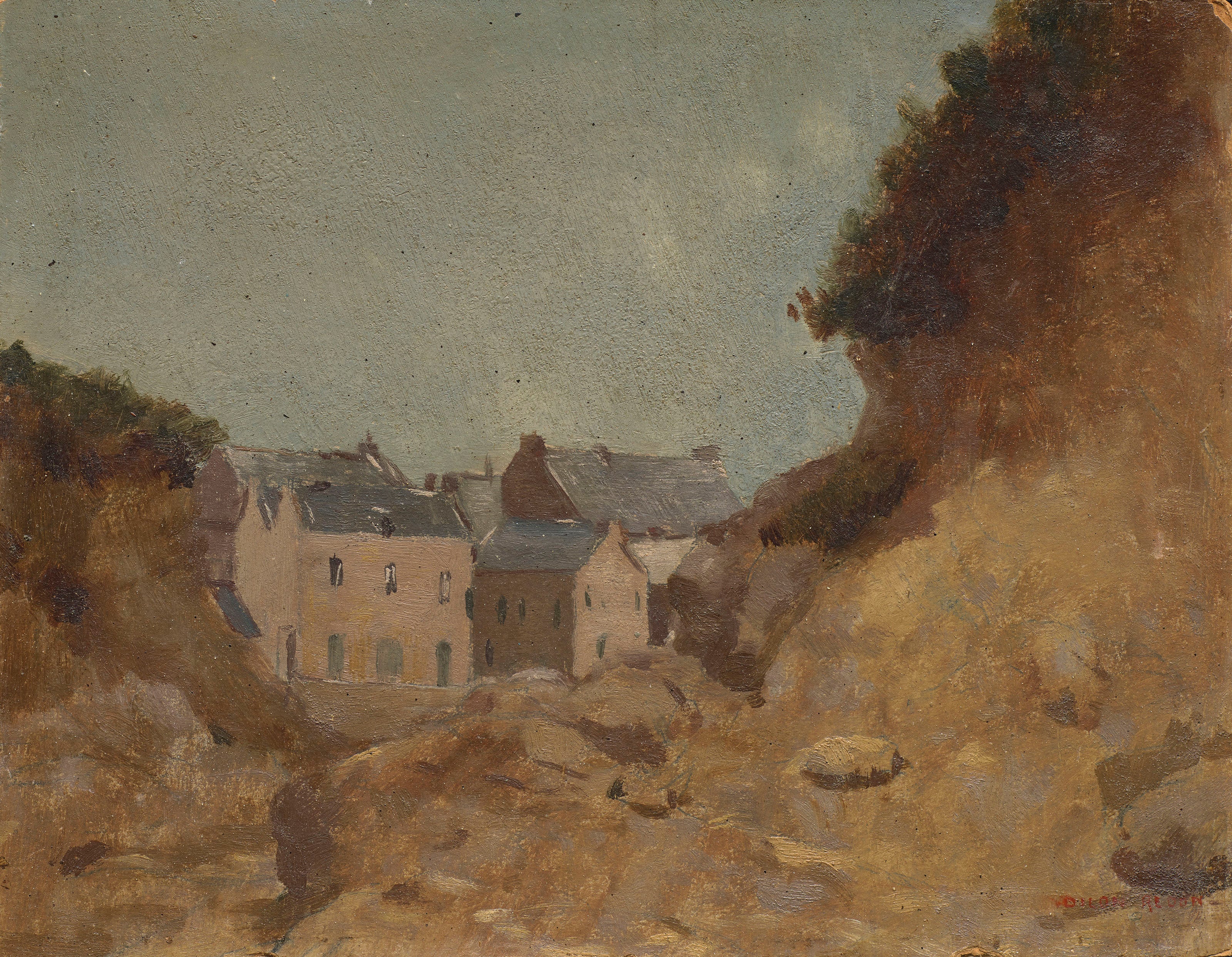 Village dans les Basses-Pyrénées - Odilon Redon