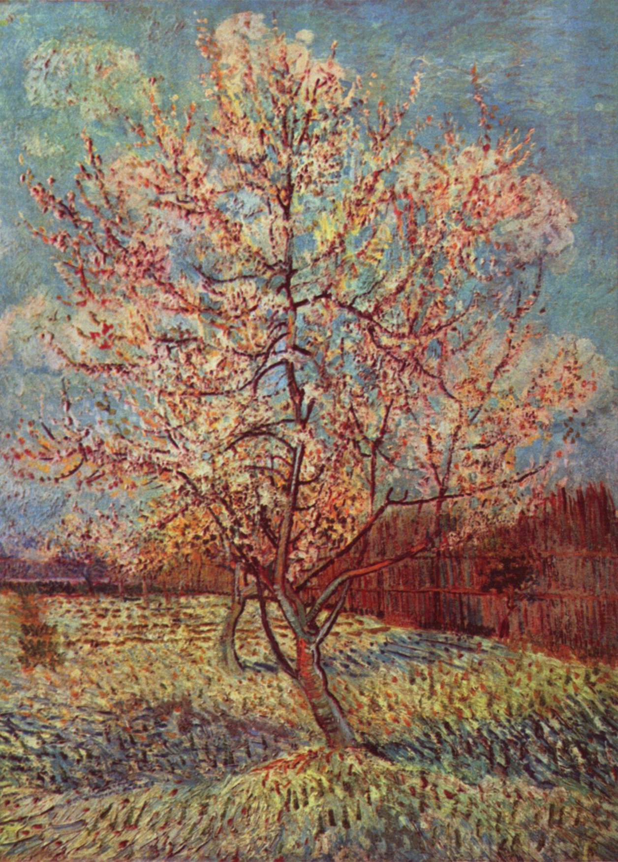 Le Pêcher rose, peinture de Vincent van Gogh