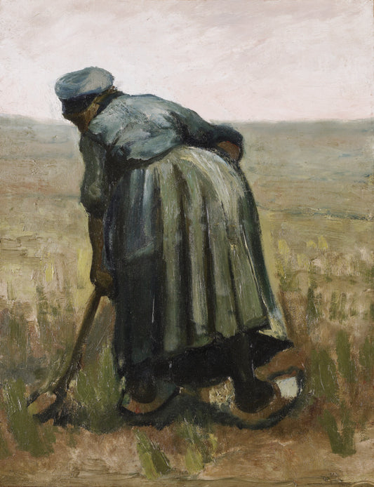 🧑‍🌾 فلاح يحفر، منظر من الخلف – فينسنت فان جوخ (1885)