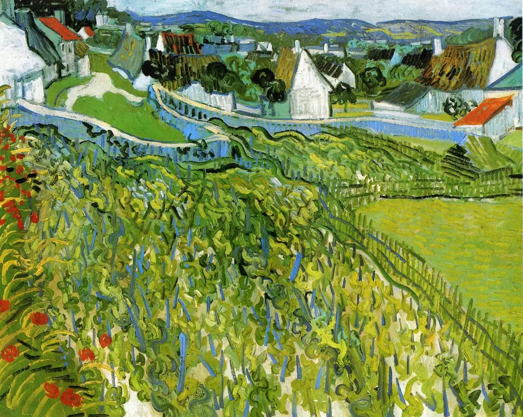 Reproduction du tableau « Vignobles d'Auvers - Vincent van Gogh » par Alpha Reproduction en peinture à l’huile