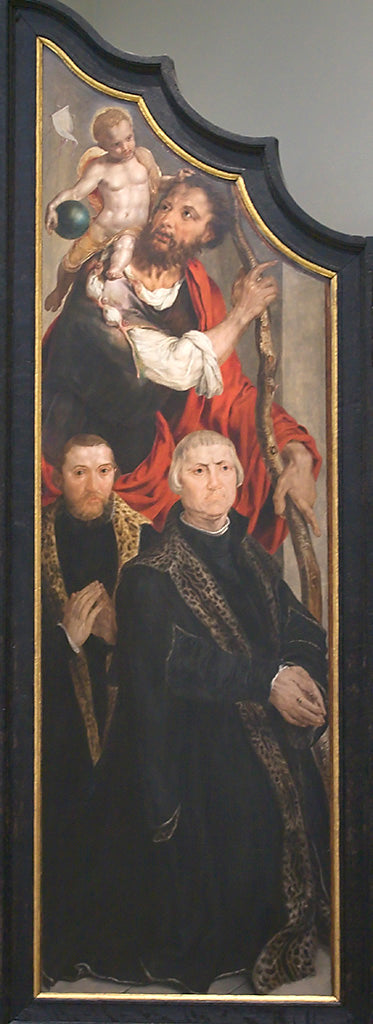 Saint Christophe avec des donateurs - Maarten van Heemskerck