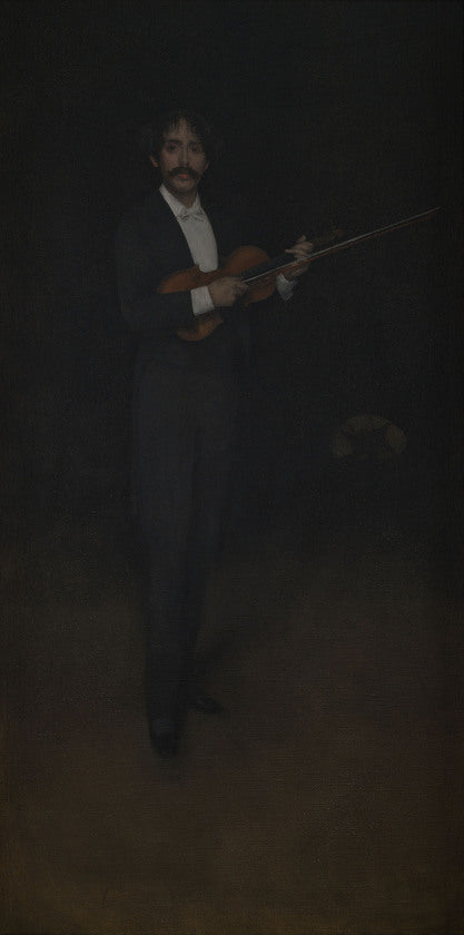 Reproduction du tableau « Arrangement en noir : Portrait de Señor Pablo de Sarasate - James Abbott McNeill Whistler » par Alpha Reproduction en peinture à l’huile