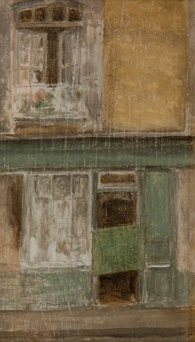 Reproduction du tableau « Vert et Or : Une boutique à Calais - James Abbott McNeill Whistler » par Alpha Reproduction en peinture à l’huile