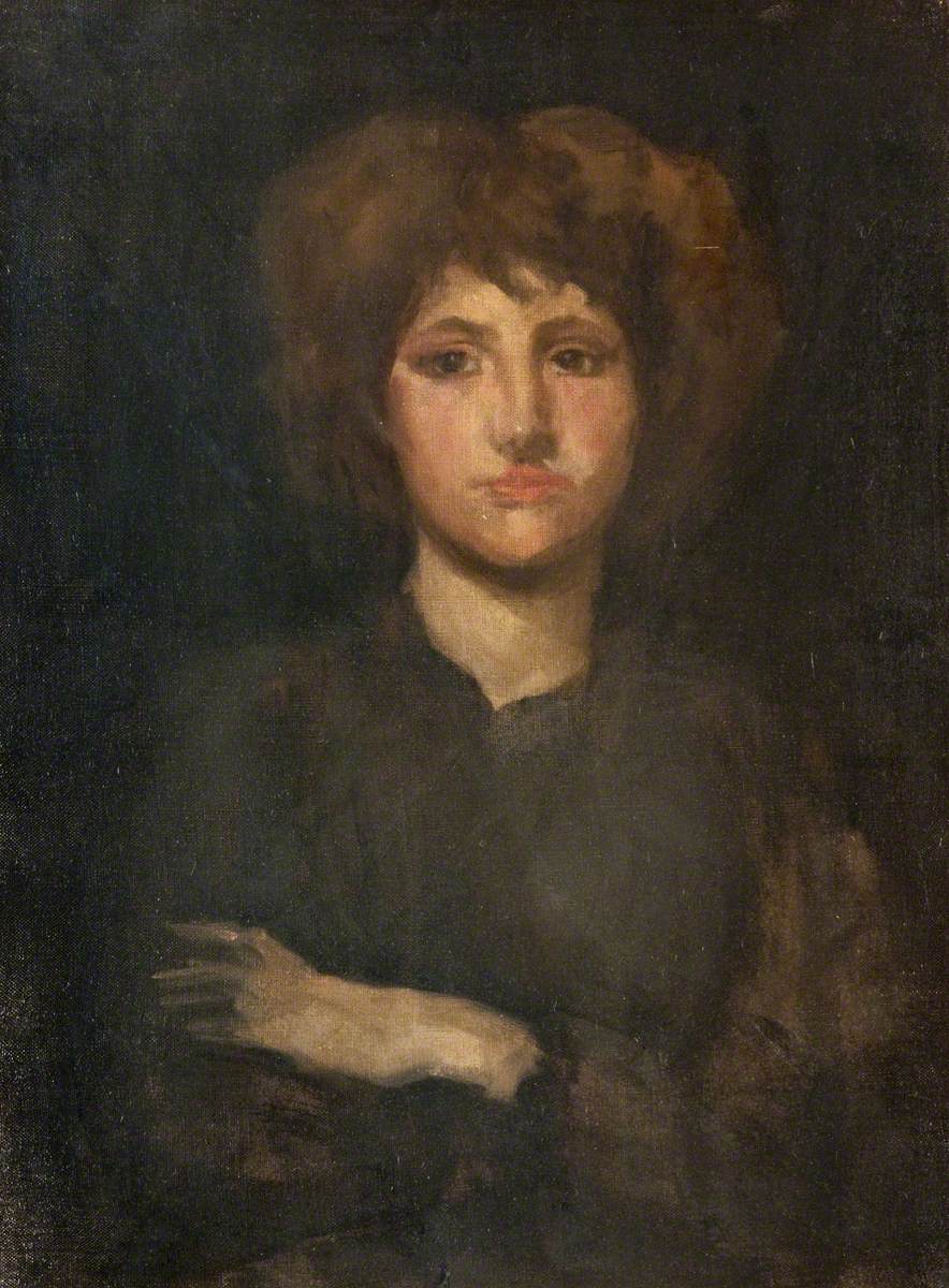 Reproduction du tableau « Étude de portrait de Lily Pettigrew - James Abbott McNeill Whistler » par Alpha Reproduction en peinture à l’huile