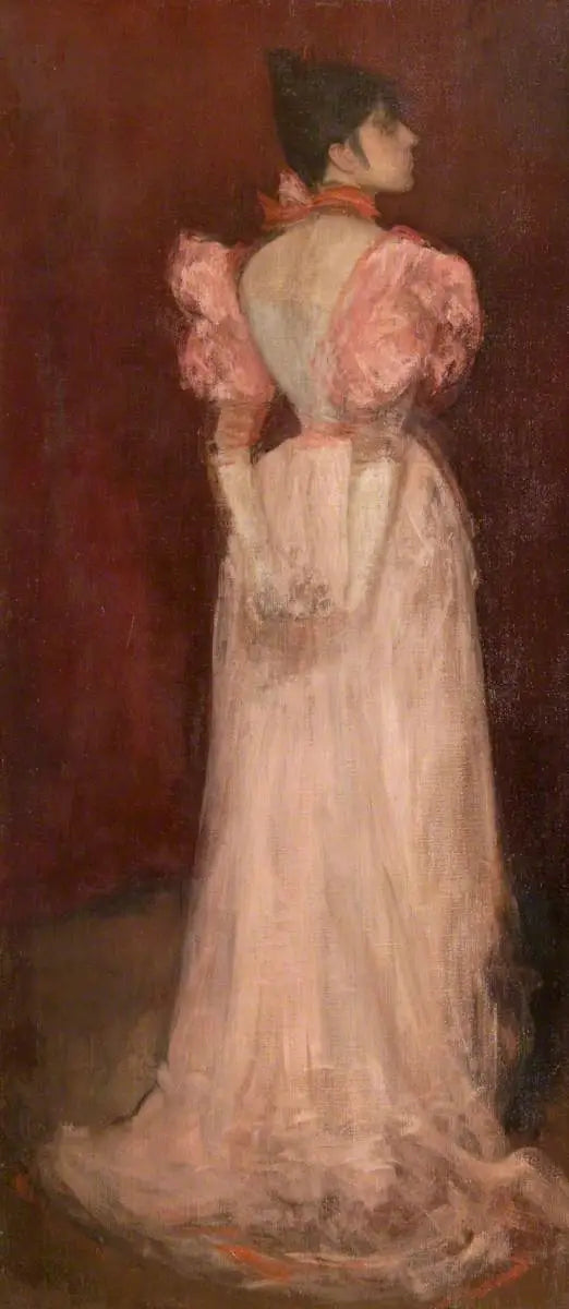 Reproduction du tableau « Rose et or : La tulipe - James Abbott McNeill Whistler » par Alpha Reproduction en peinture à l’huile