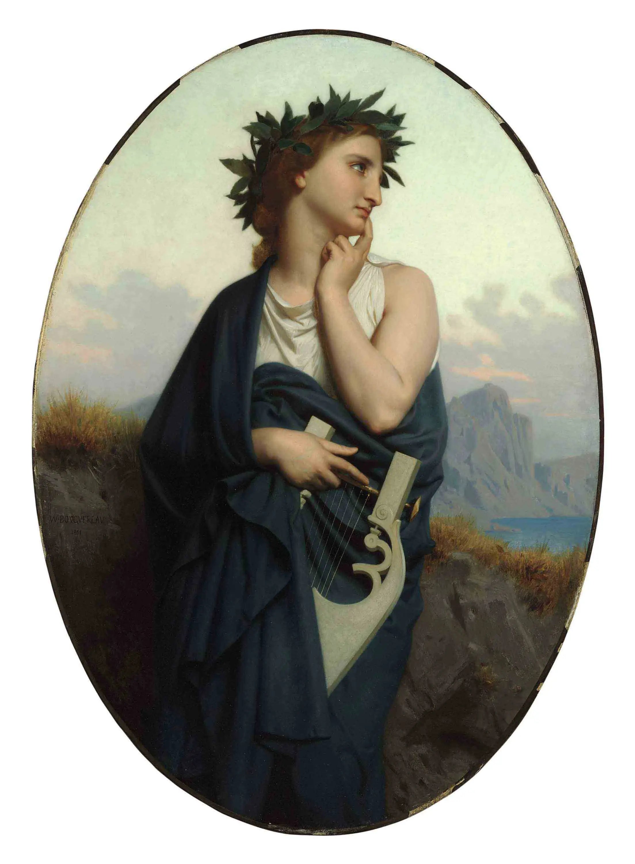 Reproduction du tableau « La Muse (Philomèle) - Bouguereau » par Alpha Reproduction en peinture à l’huile