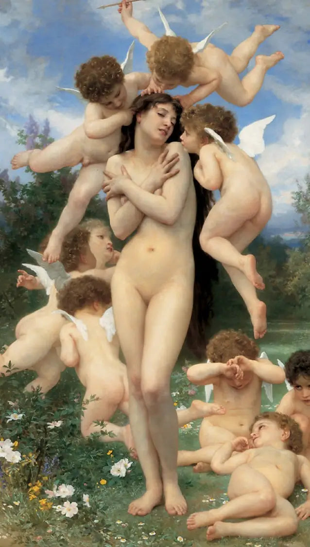 Reproduction du tableau « Le Printemps - Bouguereau » par Alpha Reproduction en peinture à l’huile