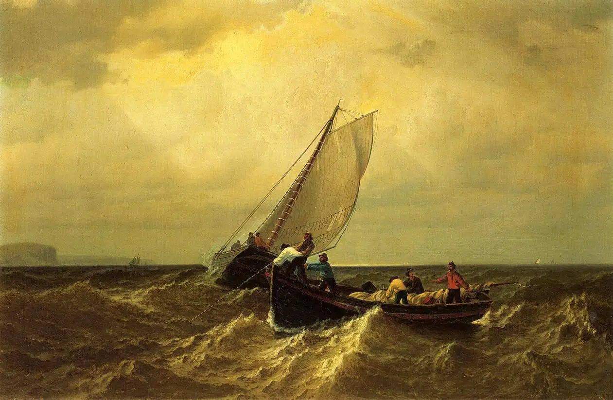 Bateaux de pêche dans la baie de Fundy - William Bradford - Alpha Reproduction