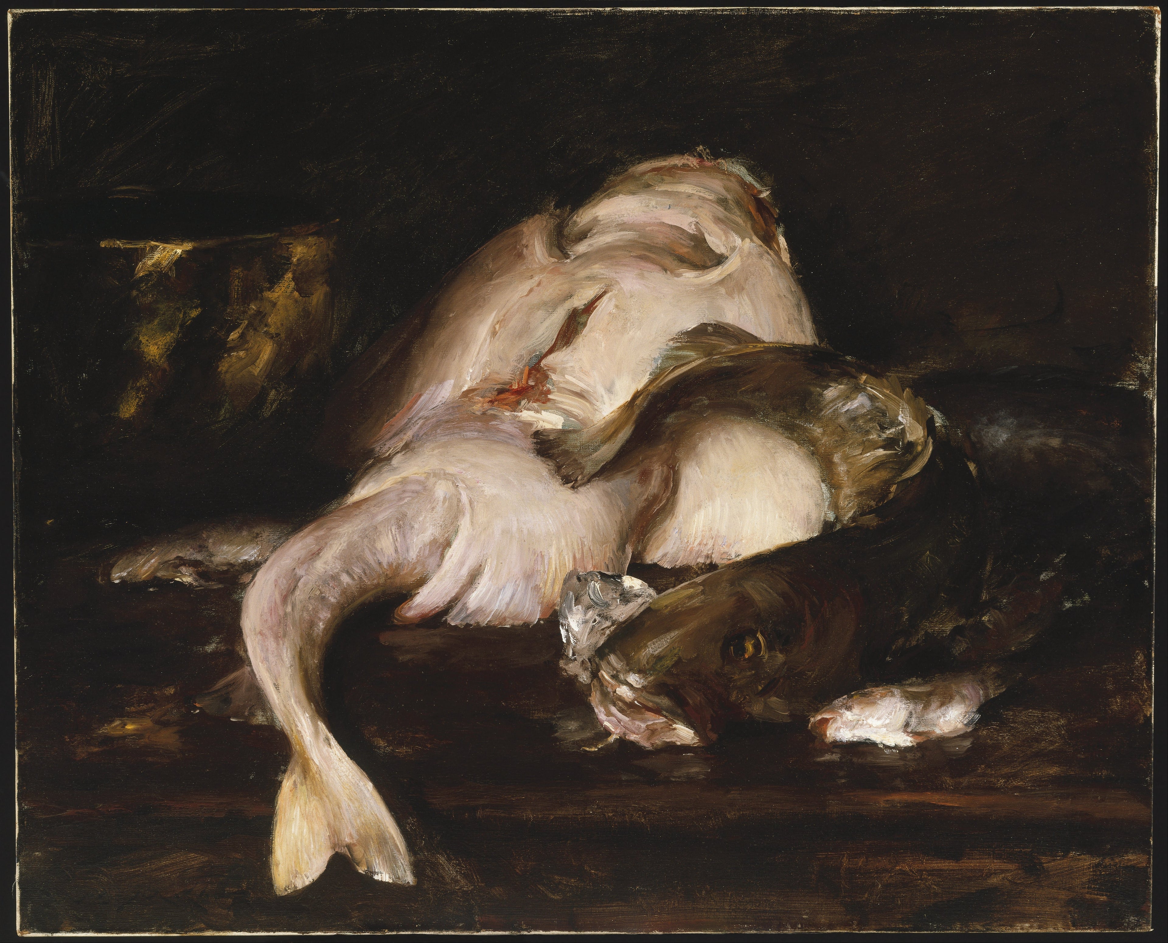 Nature morte, poisson - William Merritt Chase