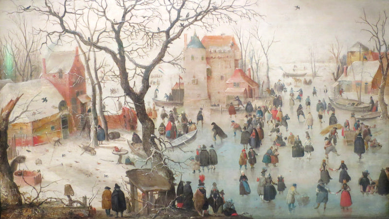 Paysage d'hiver avec patineurs sur glace - Hendrick Avercamp