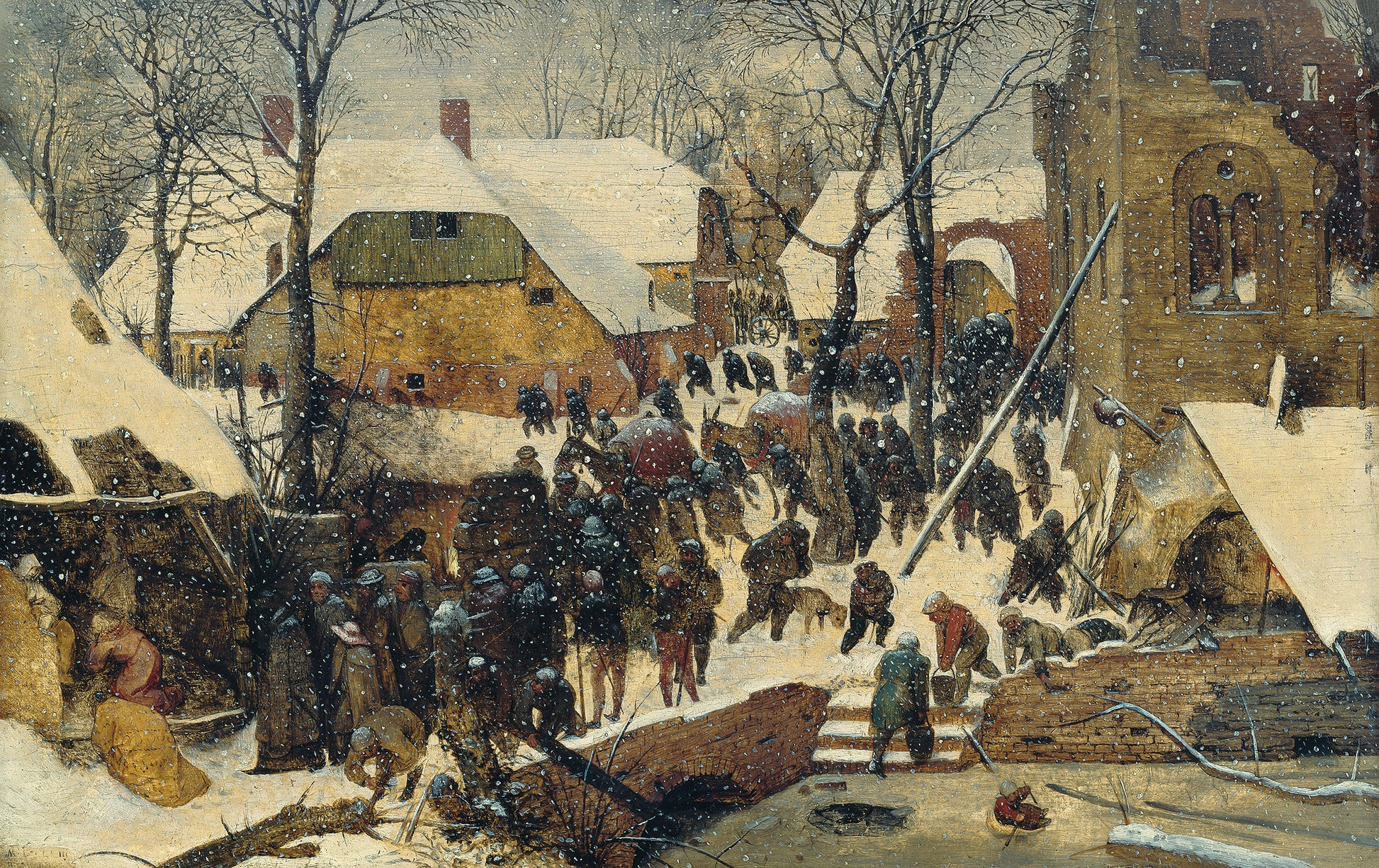 L'Adoration des mages dans un paysage d'hiver - Pieter Brueghel the Elder