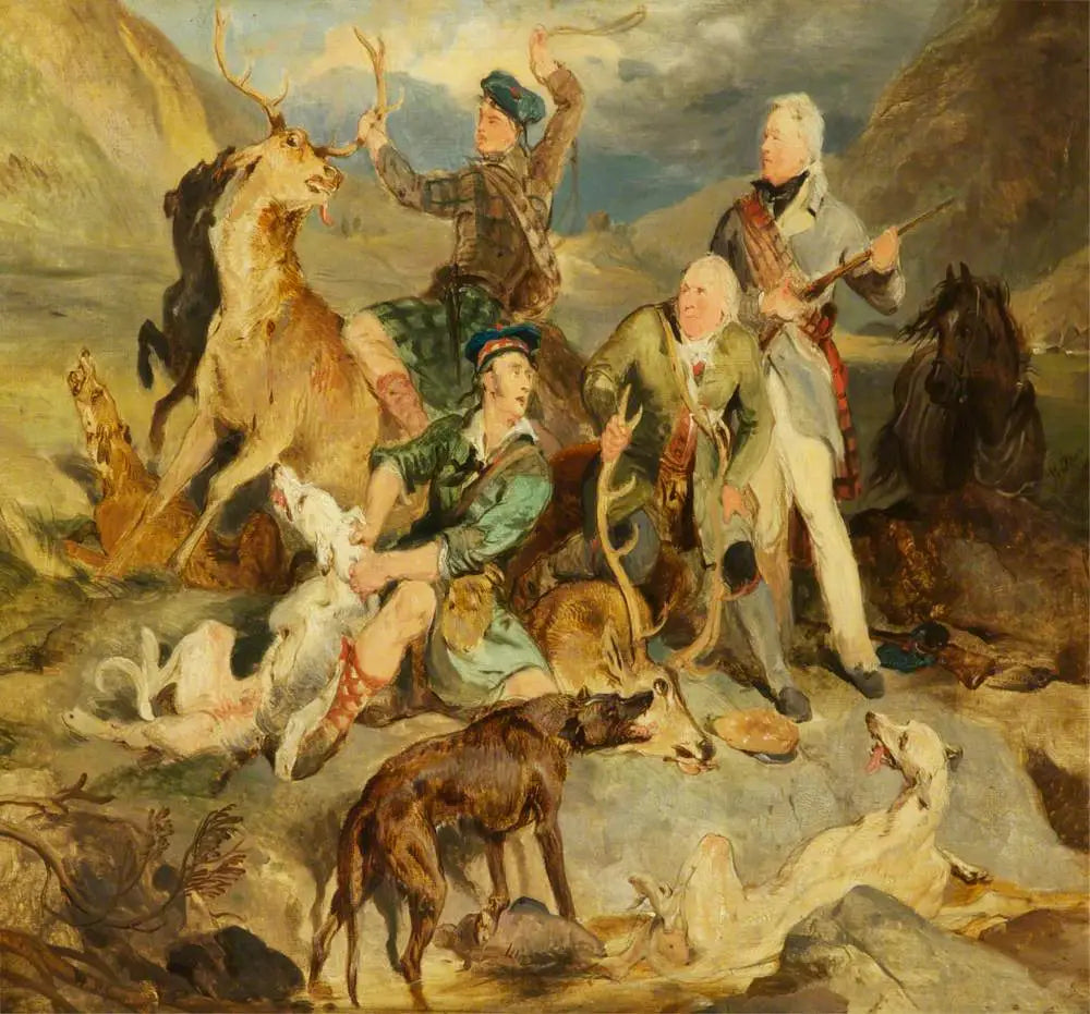 À la conquête du cerf: Le duc d’Atholl avec les forestiers - Edwin Henry Landseer - Alpha Reproduction