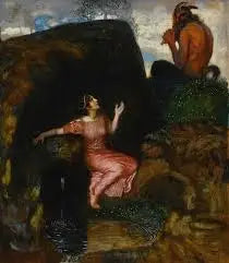 عند المصدر (النيامف المستمعة) - Franz Von Stuck