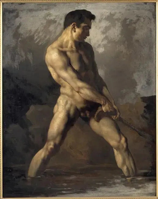 أكاديمية الرجل واقفًا، يسحب على حبل - تيودور جيريكو