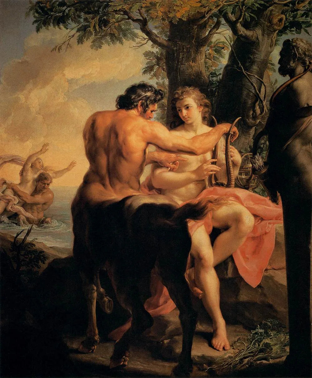 Achille et le centaure Chiron - Pompeo Batoni image 1 tableau peint à l’huile sur toile