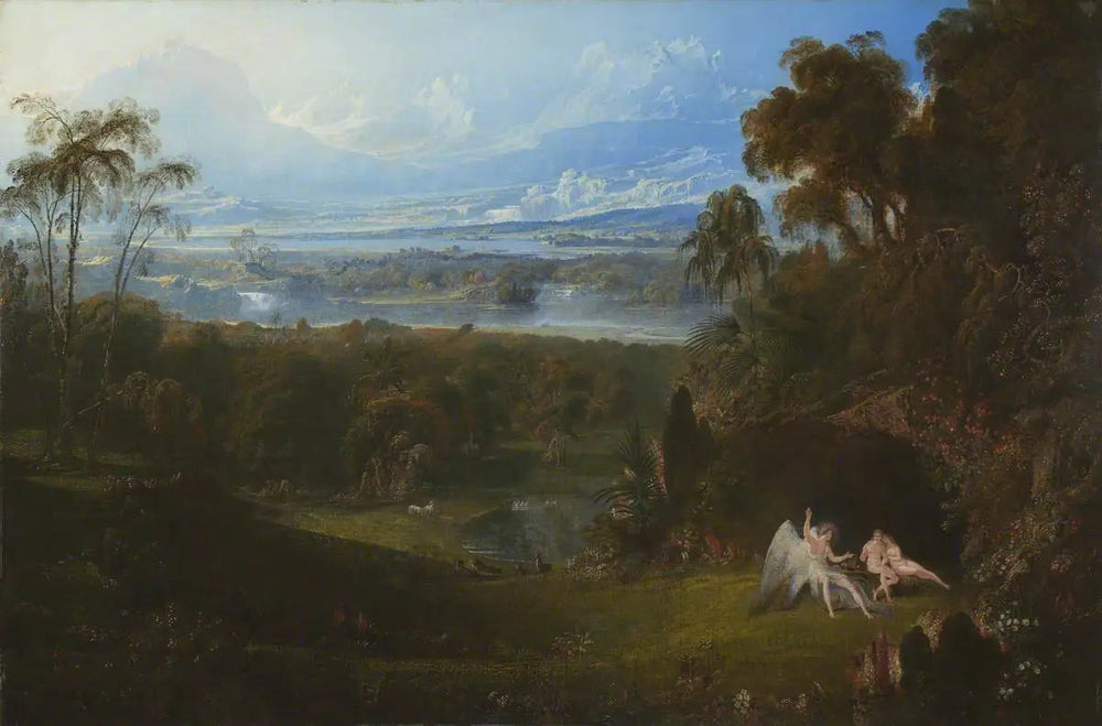Adam et Ève divertissant l’ange Raphaël - John Martin - Alpha Reproduction