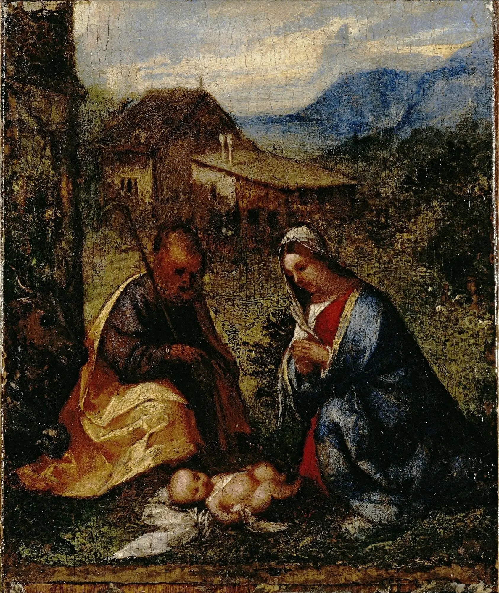 Adoration de l'Enfant - Titian image 1 reproduction artisanale de tableau