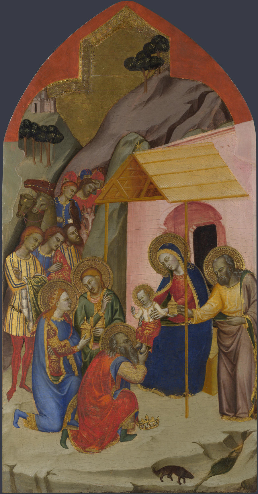 L'Adoration des Rois : panneau du niveau supérieur - Jacopo di Cione