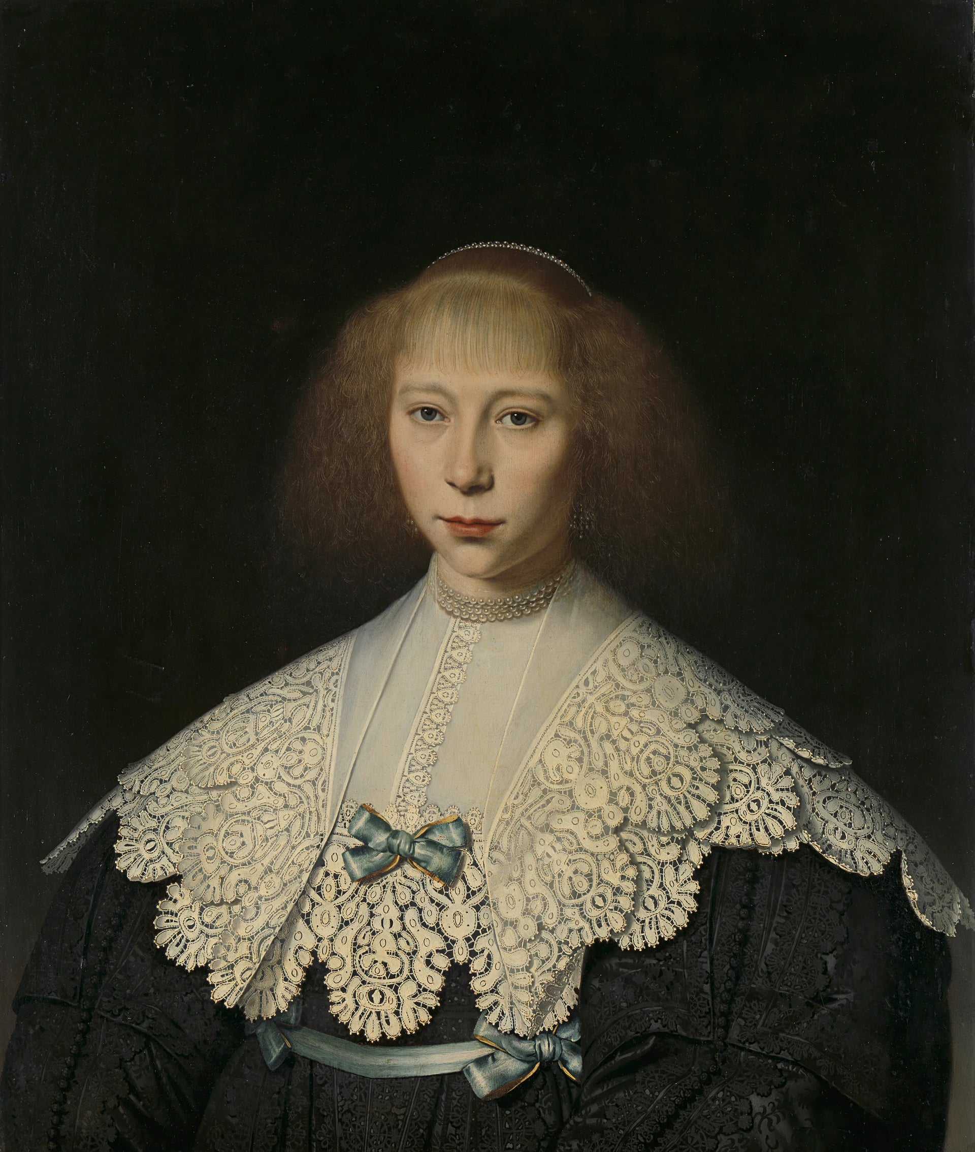 Agathe Geelvinck (1617-38). Première épouse de Frederik Dircksz Alewijn - Dirck van Santvoort