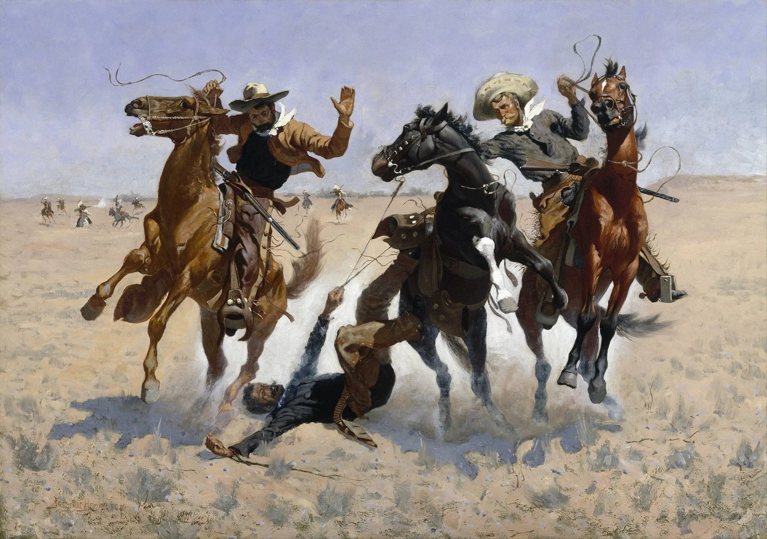 Aider un camarade - Frederic Remington - Alpha Reproduction