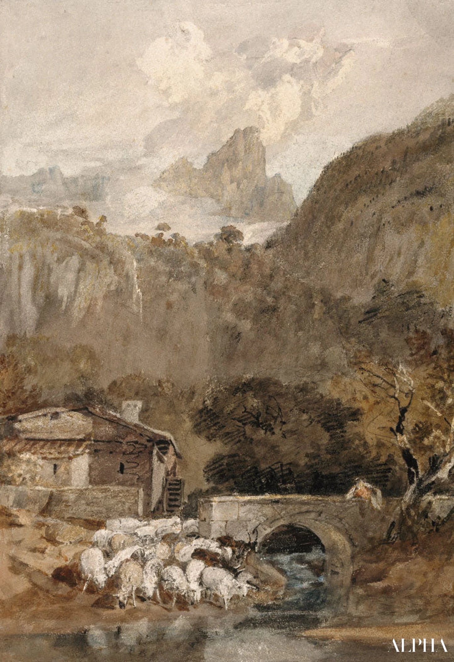 Aiguillette de la vallée de la Cluse - William Turner - Reproductions de tableaux et peintures haut de gamme