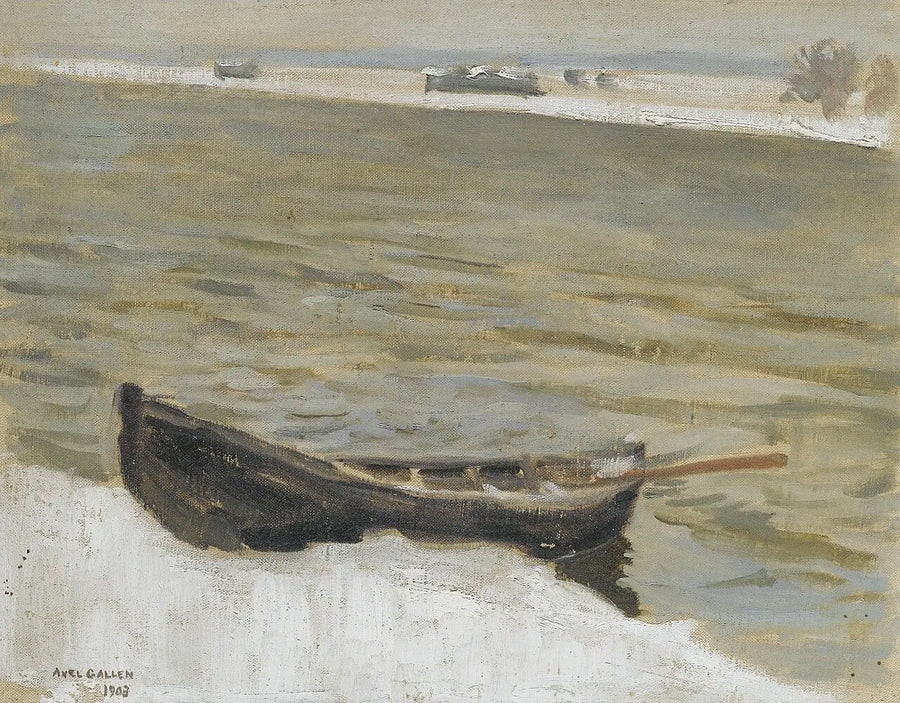 Barque sur la rive, peinture d’Akseli Gallen-Kallela