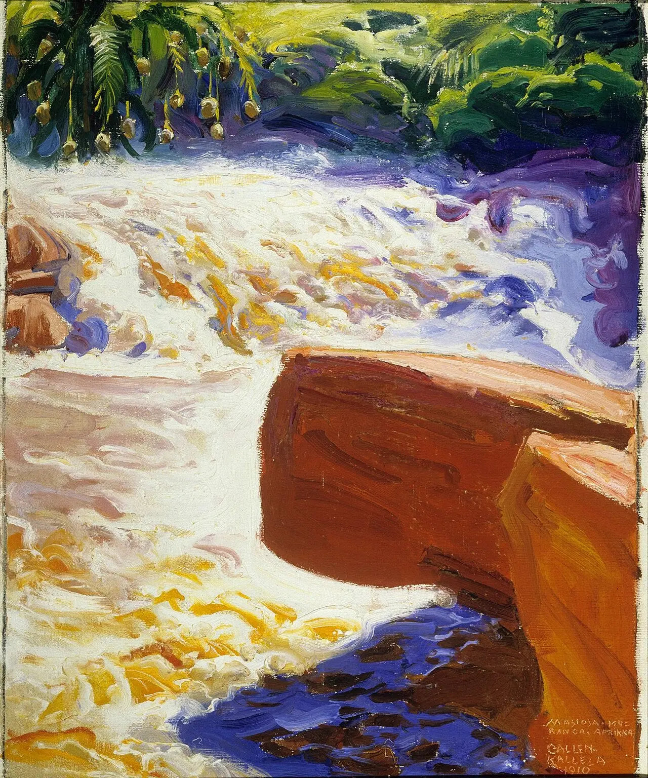 Rapides de la rivière Masioya, peinture d’Akseli Gallen-Kallela