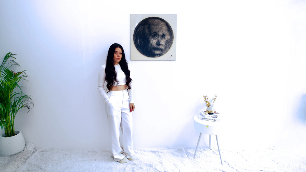 Albert Einstein String art - Parida | 60 x 60 cm Reproductions de tableaux à la peinture à l’huile