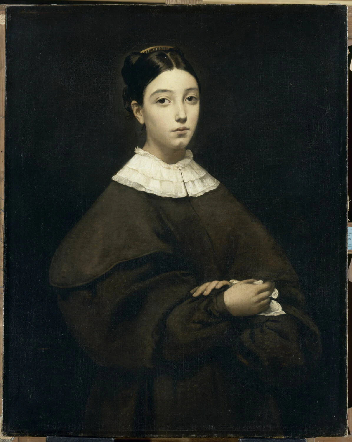 Aline Chassériau (1822-1871), sœur de l'artiste, dit autrefois à tort : Adèle Chassériau. - Théodore Chassériau